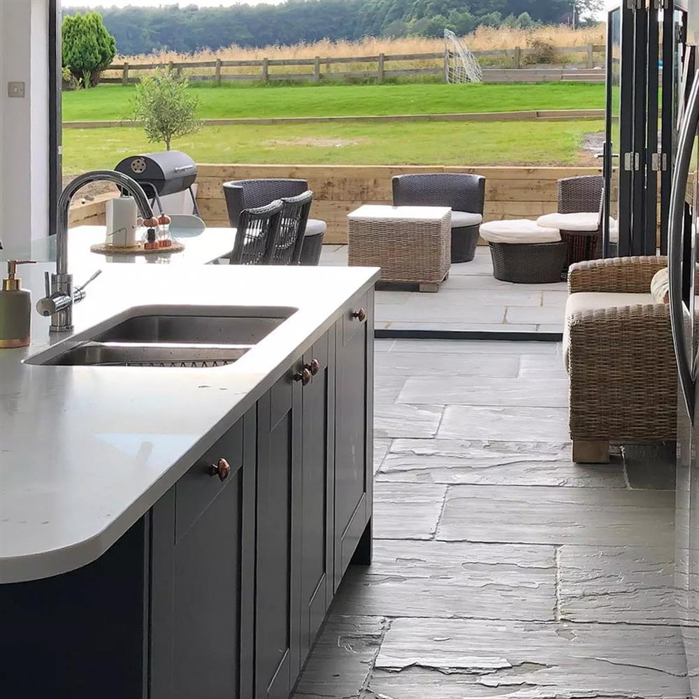 Indoor outdoor natural stone paving